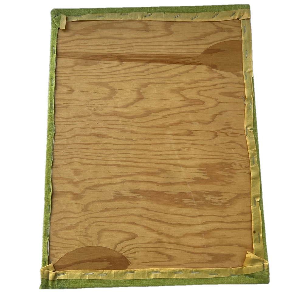 Vintage Leewards Kit Embroidered Crewel Wheat Floral Art Hand Made Green - Picture 9 of 9